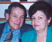 Meribel's mother Mery and her husband, Hernan Arias