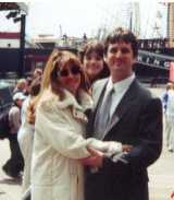 Robb, Giselle and Meribel at South Street Seaport, after April 28, 2000, wedding ceremony