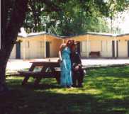 Honeymoon: Meribel and Robb at the Sterling Inn, Sterling, KS, May 5, 2000