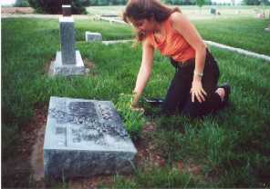 Honeymoon: Meribel Scott decorated the grave where Dr. John and Virginia Scott are buried, Sterling, KS