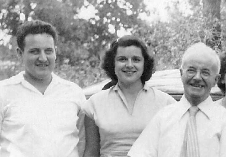 John, Virginia and John's dad, Fergus Ray, in the late 1940s
